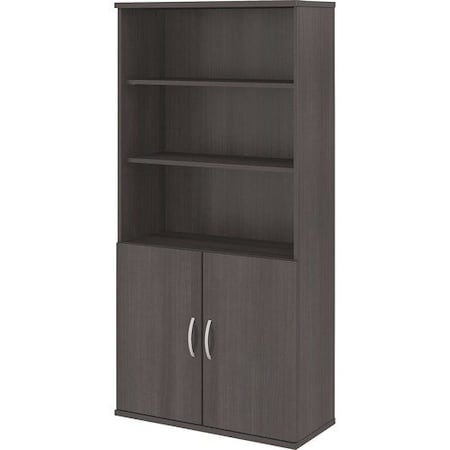 Bush Business Furniture 36 5 Shelf Bookcase/wDoors BSHSTC015SG